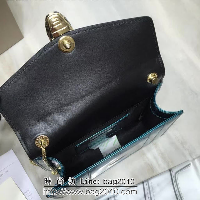 BVLGARI寶格麗 漆皮系列 小號 時尚 鏈條單肩斜挎包 34559 FYD1374